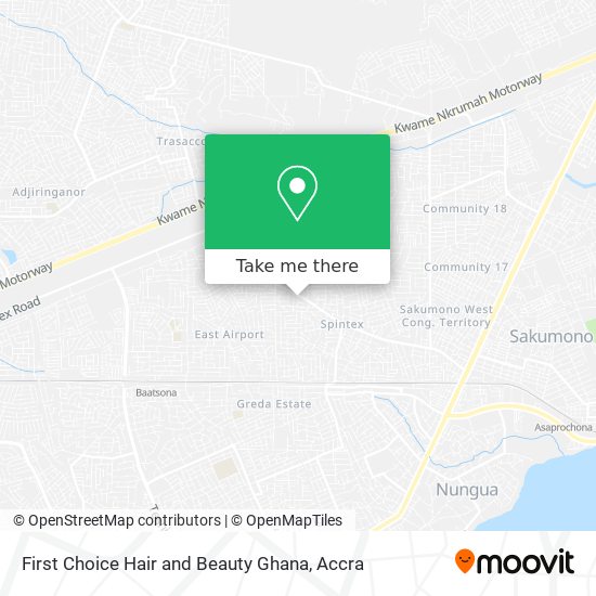 First Choice Hair and Beauty Ghana map