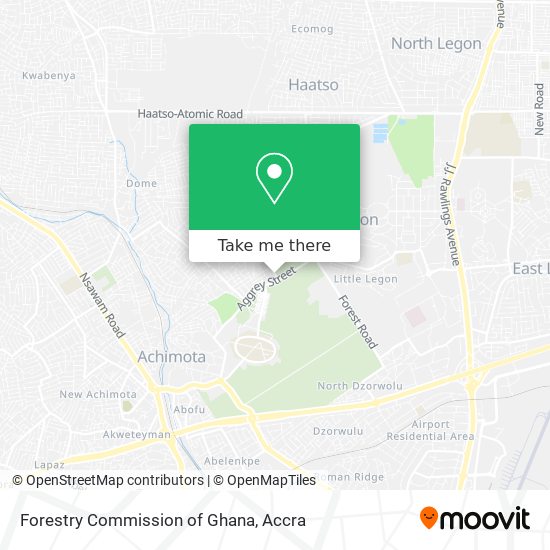 Forestry Commission of Ghana map
