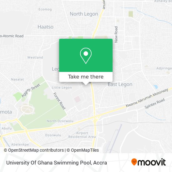 University Of Ghana Swimming Pool map