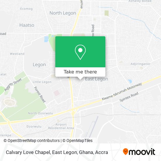 Calvary Love Chapel, East Legon, Ghana map