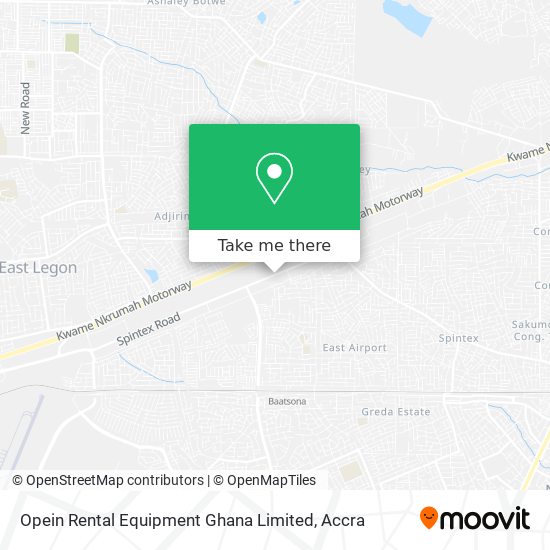 Opein Rental Equipment Ghana Limited map