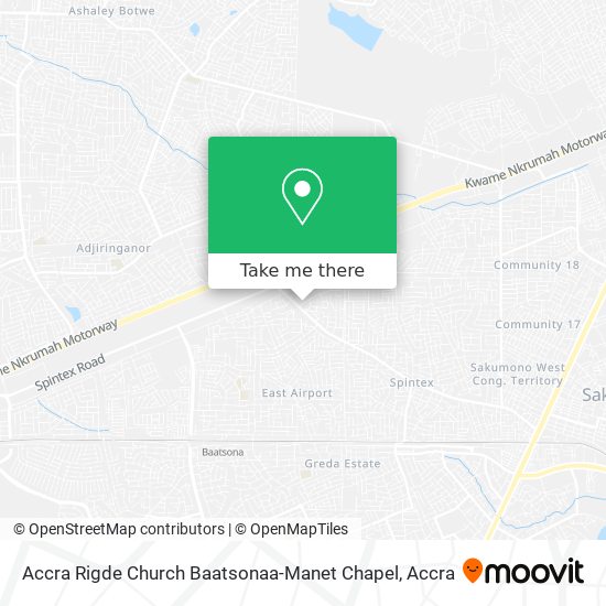 Accra Rigde Church Baatsonaa-Manet Chapel map