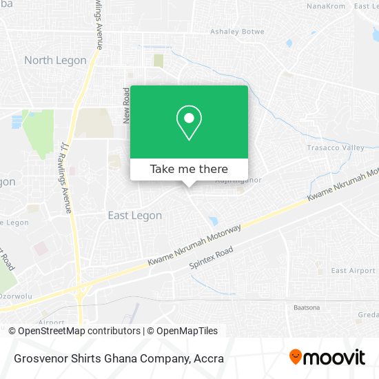 Grosvenor Shirts Ghana Company map