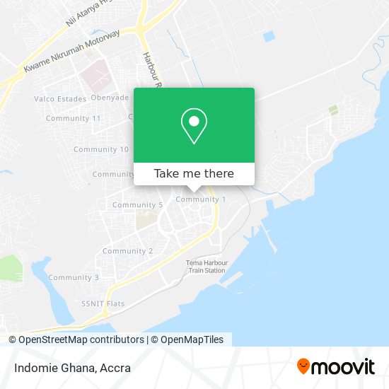 Indomie Ghana map
