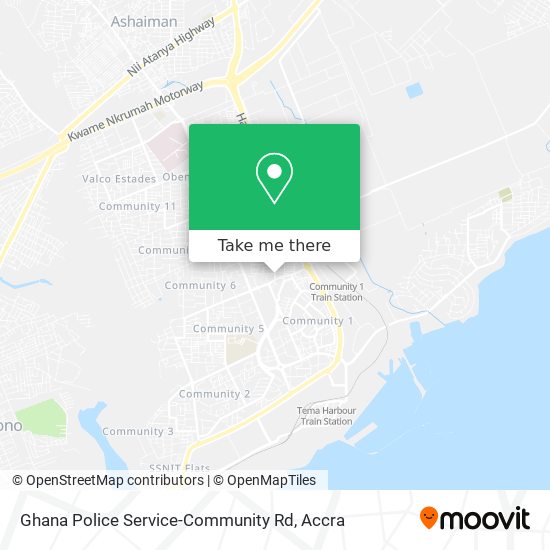 Ghana Police Service-Community Rd map