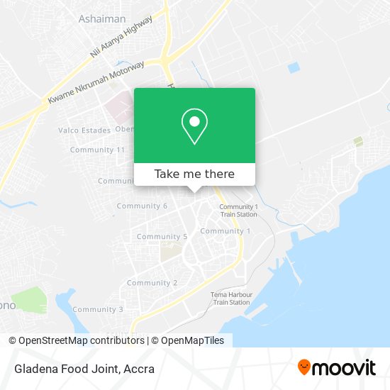 Gladena Food Joint map