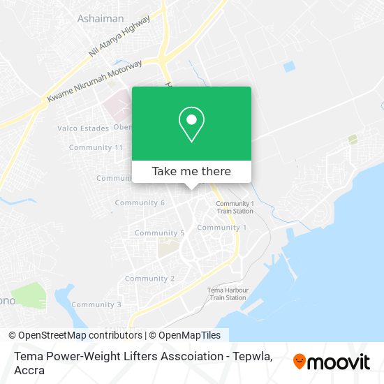 Tema Power-Weight Lifters Asscoiation - Tepwla map