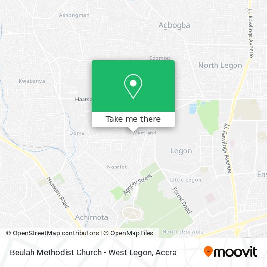 Beulah Methodist Church - West Legon map