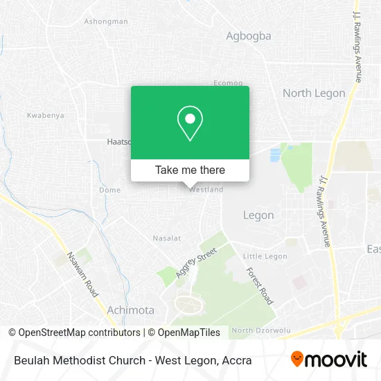 Beulah Methodist Church - West Legon map