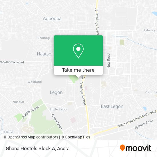 Ghana Hostels Block A map