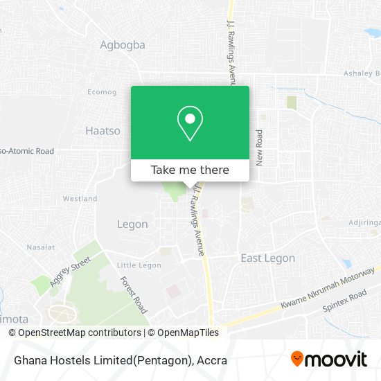 Ghana Hostels Limited(Pentagon) map