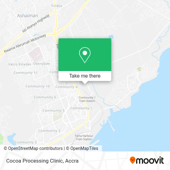 Cocoa Processing Clinic map