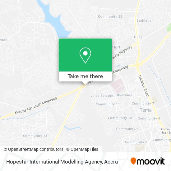 Hopestar International Modelling Agency map