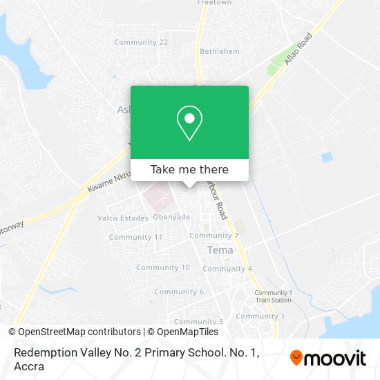 Redemption Valley No. 2 Primary School. No. 1 map