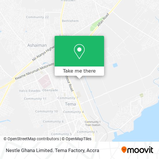 Nestle Ghana Limited. Tema Factory map