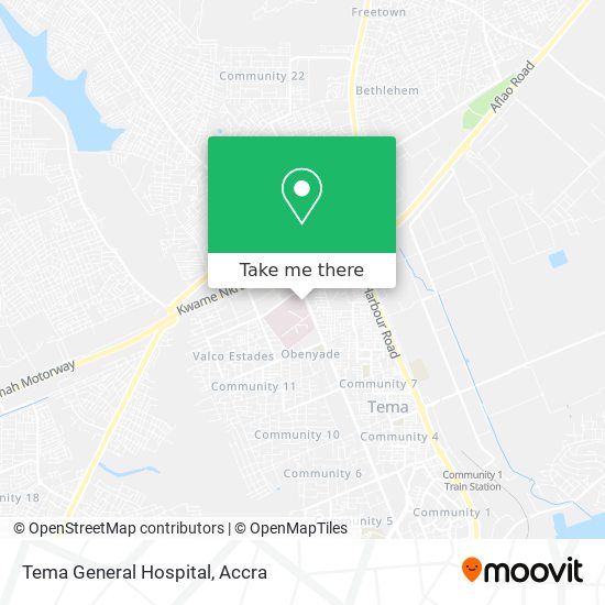 Tema General Hospital map