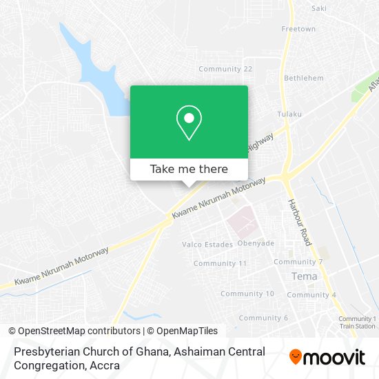 Presbyterian Church of Ghana, Ashaiman Central Congregation map