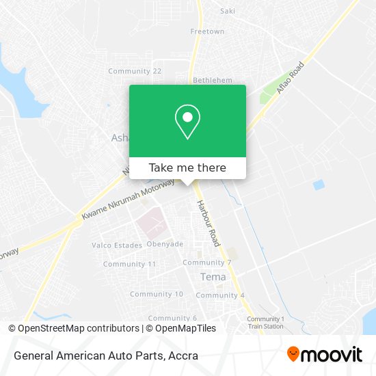 General American Auto Parts map