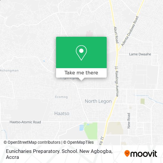 Eunicharies Preparatory. School. New Agbogba map