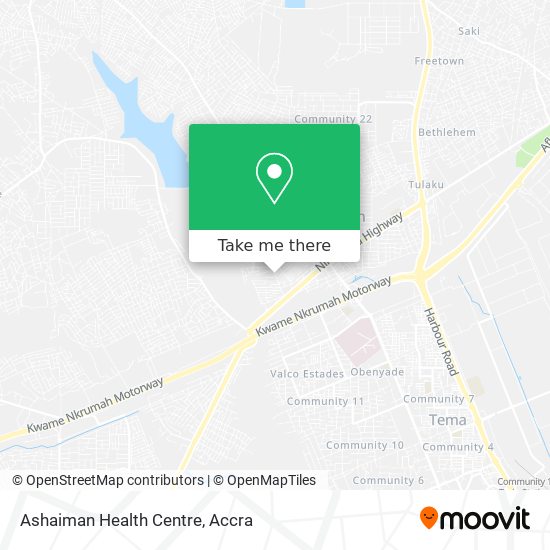 Ashaiman Health Centre map