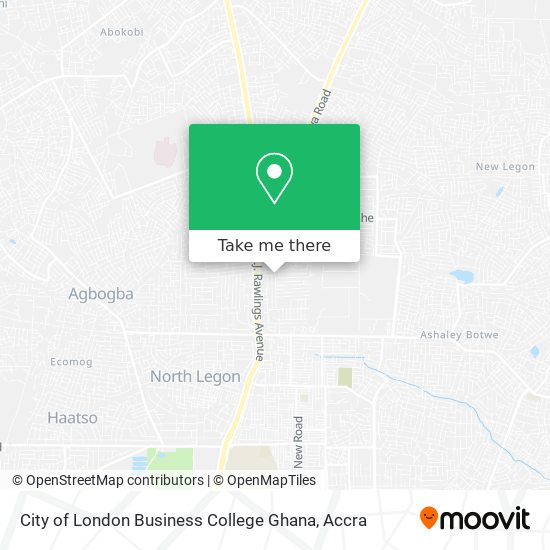 City of London Business College Ghana map