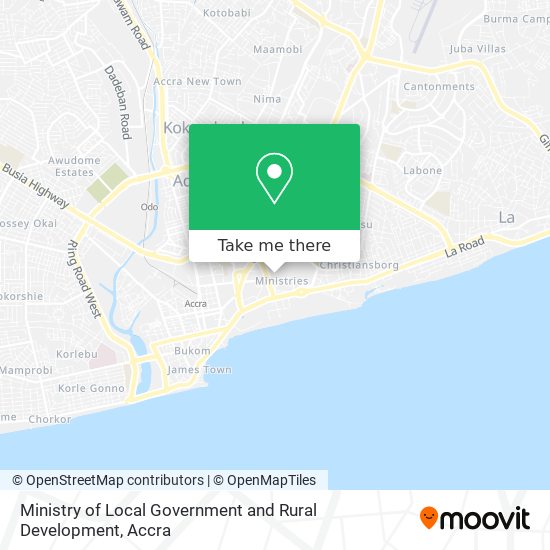 Ministry of Local Government and Rural Development map