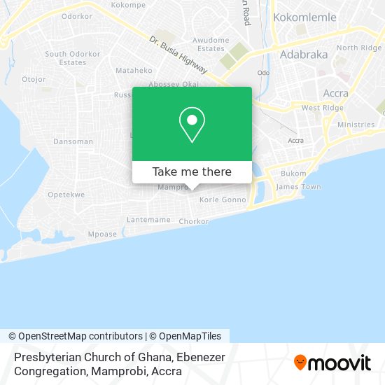 Presbyterian Church of Ghana, Ebenezer Congregation, Mamprobi map