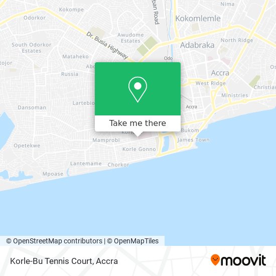 Korle-Bu Tennis Court map