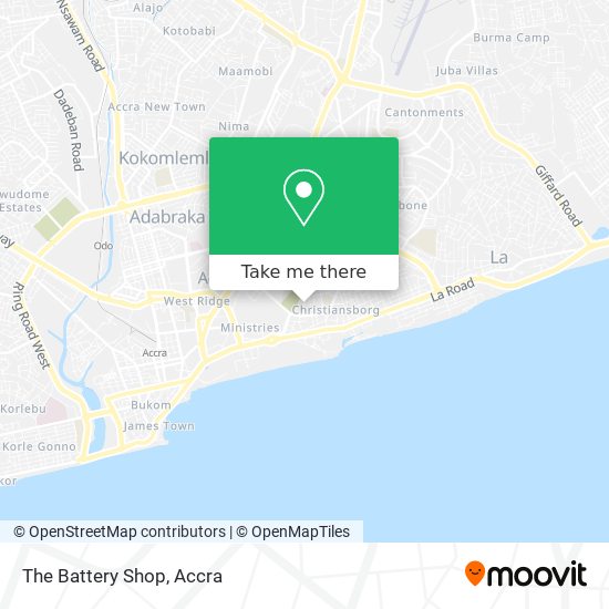 The Battery Shop map