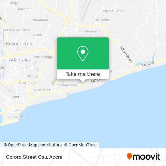 Oxford Street Osu map