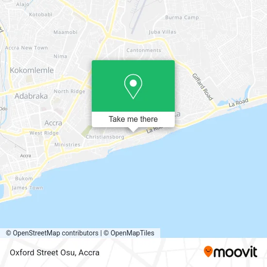 Oxford Street Osu map