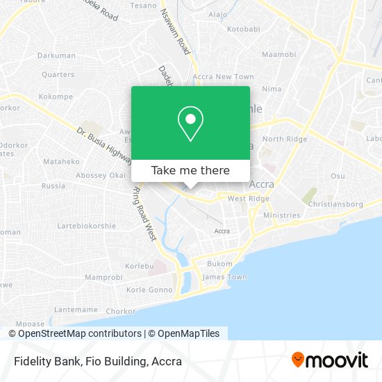 Fidelity Bank, Fio Building map