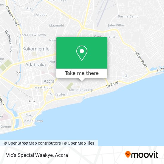 Vic's Special Waakye map
