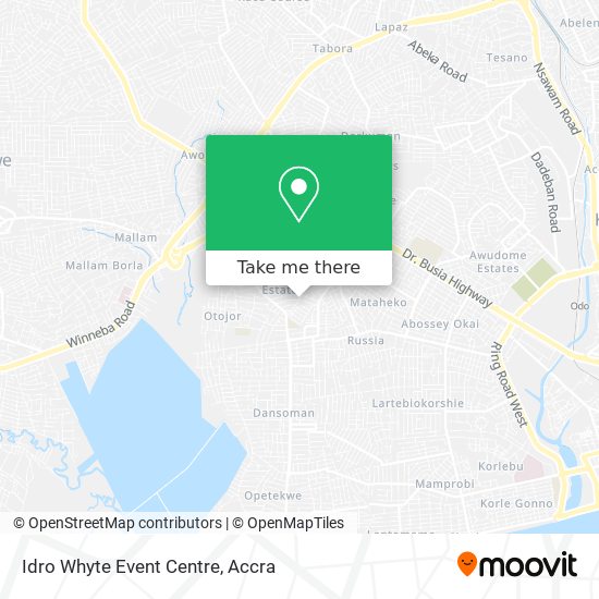 Idro Whyte Event Centre map