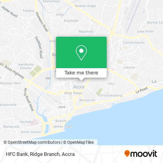 HFC Bank, Ridge Branch map
