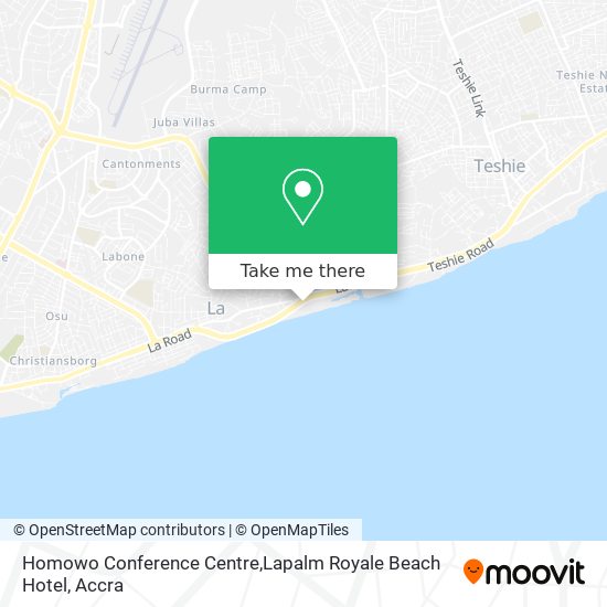 Homowo Conference Centre,Lapalm Royale Beach Hotel map