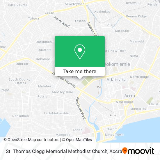 St. Thomas Clegg Memorial Methodist Church map