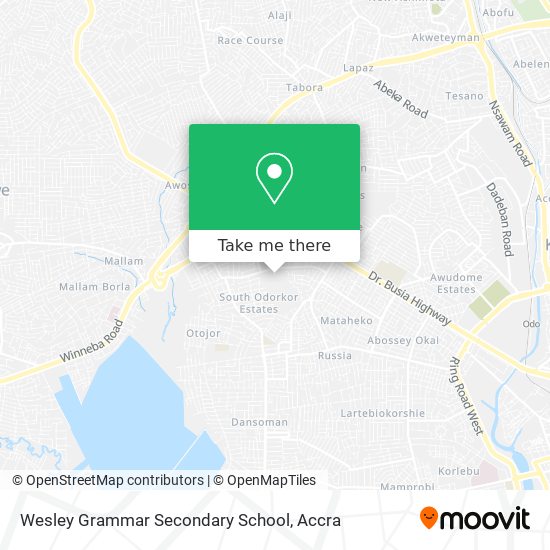 Wesley Grammar Secondary School map