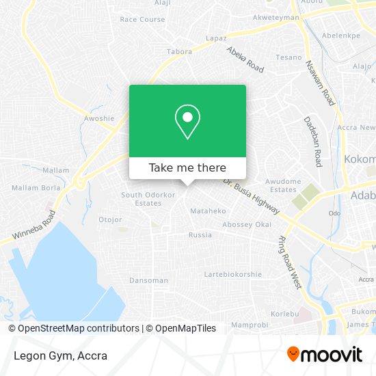 Legon Gym map