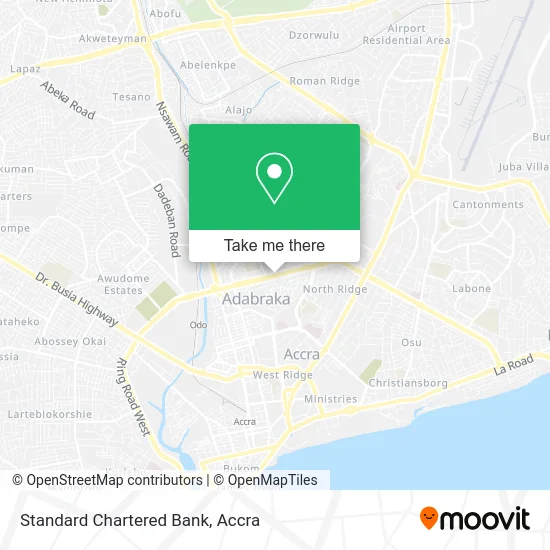 Standard Chartered Bank map
