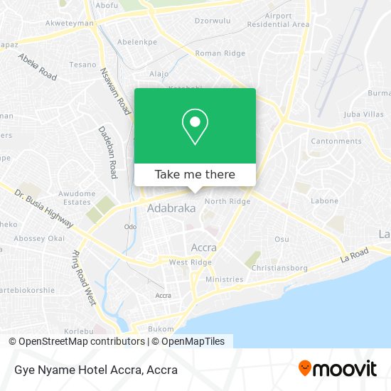Gye Nyame Hotel Accra map