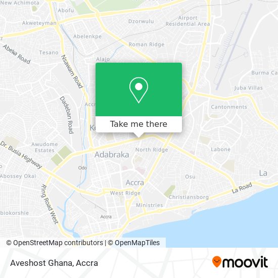 Aveshost Ghana map