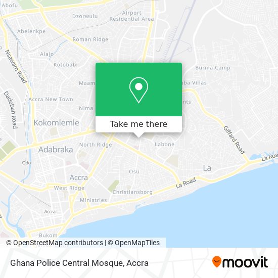 Ghana Police Central Mosque map