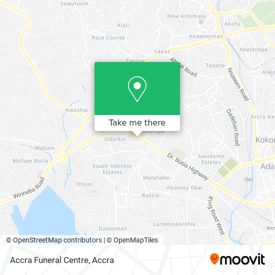 Accra Funeral Centre map