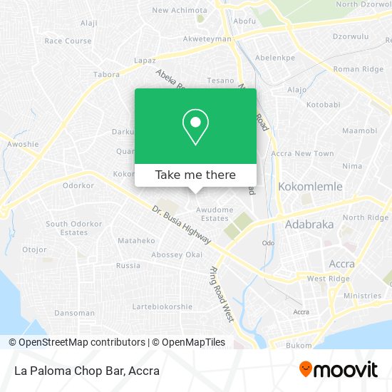 La Paloma Chop Bar map