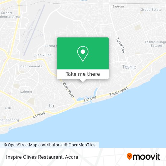 Inspire Olives Restaurant map