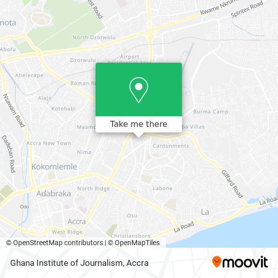Ghana Institute of Journalism map