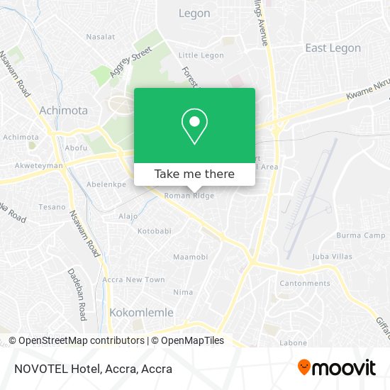 NOVOTEL Hotel, Accra map