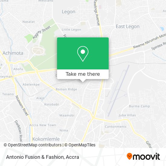 Antonio Fusion & Fashion map