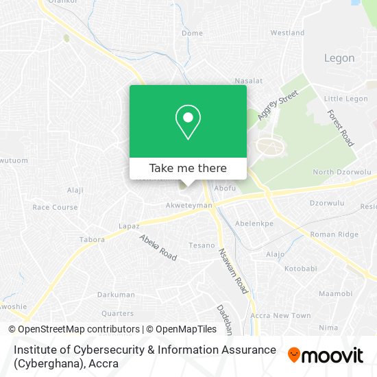 Institute of Cybersecurity & Information Assurance (Cyberghana) map